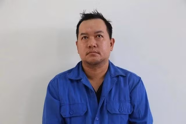 Nghi phạm Trần Thanh Phong lúc bị bắt
