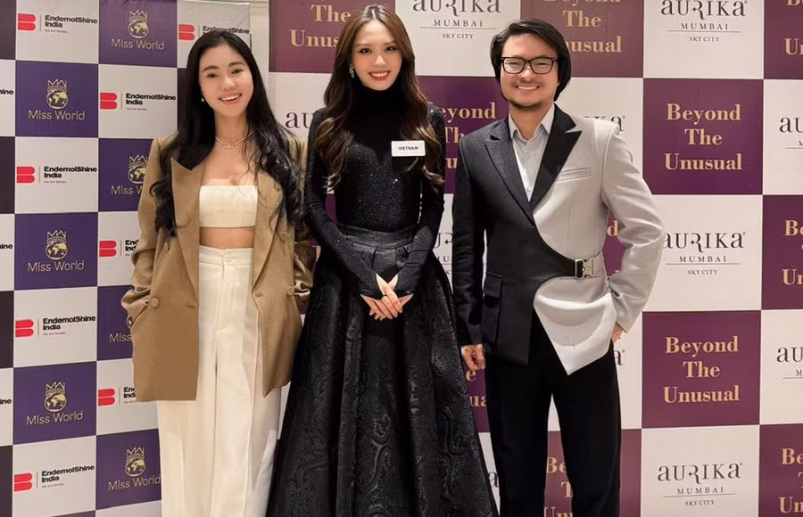 Đạo diễn Hoàng Nhật Nam, CEO Phạm Kim Dung sang Ấn Độ ủng hộ Mai Phương.