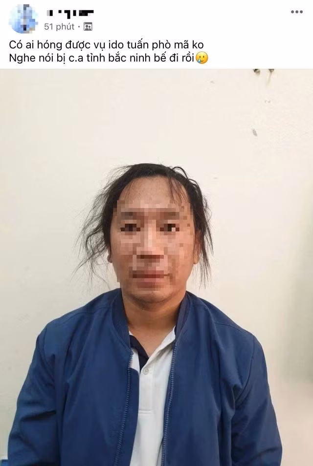 Thông tin "Tuấn Phò Mã" bị bắt được chia sẻ trên mạng xã hội