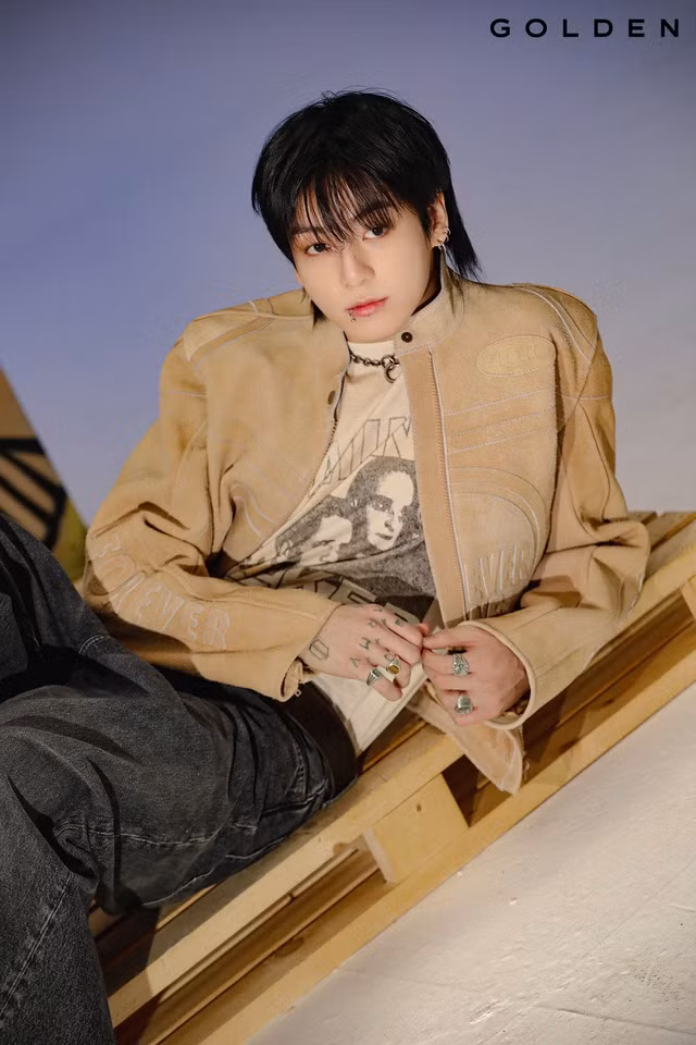 Sự nghiệp solo của Jungkook (BTS) đánh dấu cột mốc mới với album Golden. Ảnh: FBNV