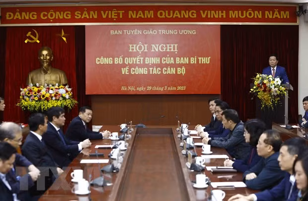 Trưởng Ban Tuyên giáo Trung ương Nguyễn Trọng Nghĩa phát biểu chỉ đạo. Ảnh: An Đăng/TTXVN