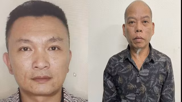 Các bị can Tô Đức Dũng (trái) và Đặng Văn Súy Các bị can Tô Đức Dũng (trái) và Đặng Văn Súy