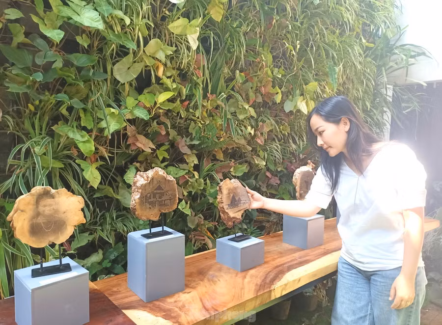 Họa sĩ Nohochi cho biết anh chọn những thân gỗ cà phê hơn 30 năm tuổi để phóng tác ảnh nhằm góp phần quảng bá về loại cây trồng chủ lực ở địa phương. Đồng thời, tận dụng những cây cà phê già cỗi ở các vườn cà phê, tránh lãng phí nguồn tài nguyên. Họa sĩ Nohochi cho biết anh chọn những thân gỗ cà phê hơn 30 năm tuổi để phóng tác ảnh nhằm góp phần quảng bá về loại cây trồng chủ lực ở địa phương. Đồng thời, tận dụng những cây cà phê già cỗi ở các vườn cà phê, tránh lãng phí nguồn tài nguyên.