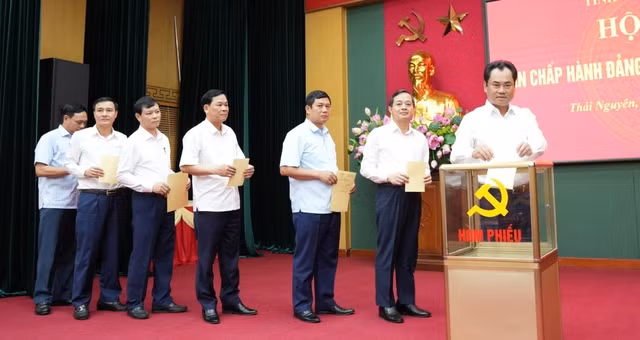 Các đại biểu tiến hành bỏ phiếu. Ảnh: CTV