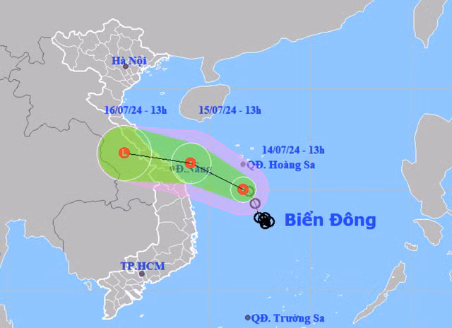 Dự báo đường đi của áp thấp nhiệt đới trên Biển Đông