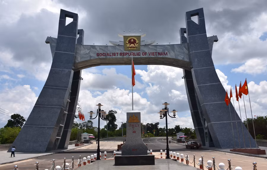 Cửa khẩu Quốc tế Lệ Thanh (huyện Đức Cơ, tỉnh Gia Lai). Ảnh: Hà Phương