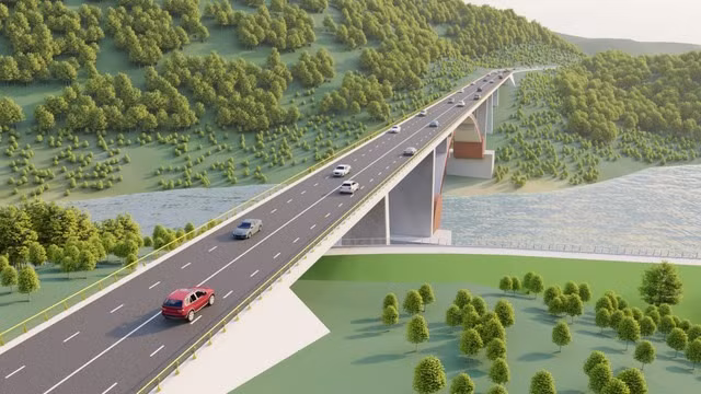 Phối cảnh cao tốc Đồng Đăng - Trà Lĩnh. Đây là là công trình PPP giao thông đầu tiên thực hiện theo Luật PPP