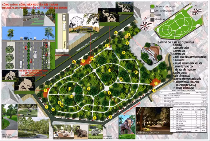 Phối cảnh Công viên Nguyễn Tất Thành