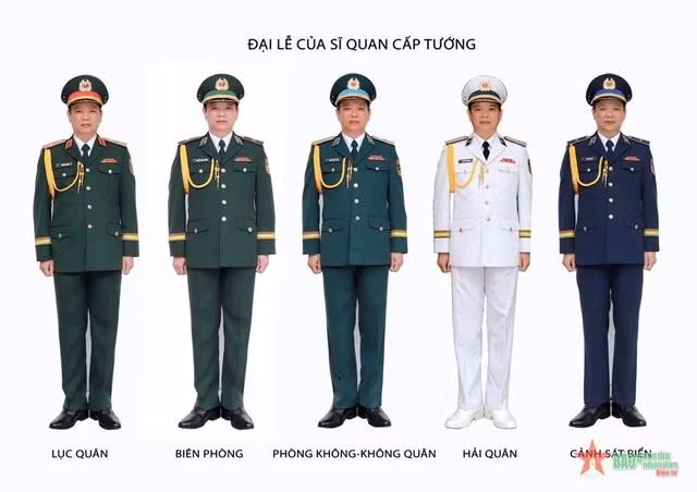 Mẫu lễ phục mới đại lễ của sĩ quan cấp tướng