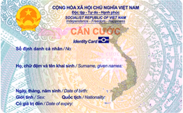 Mặt trước của thẻ căn cước cấp cho công dân từ 0-6 tuổi. Ảnh: Bộ Công an