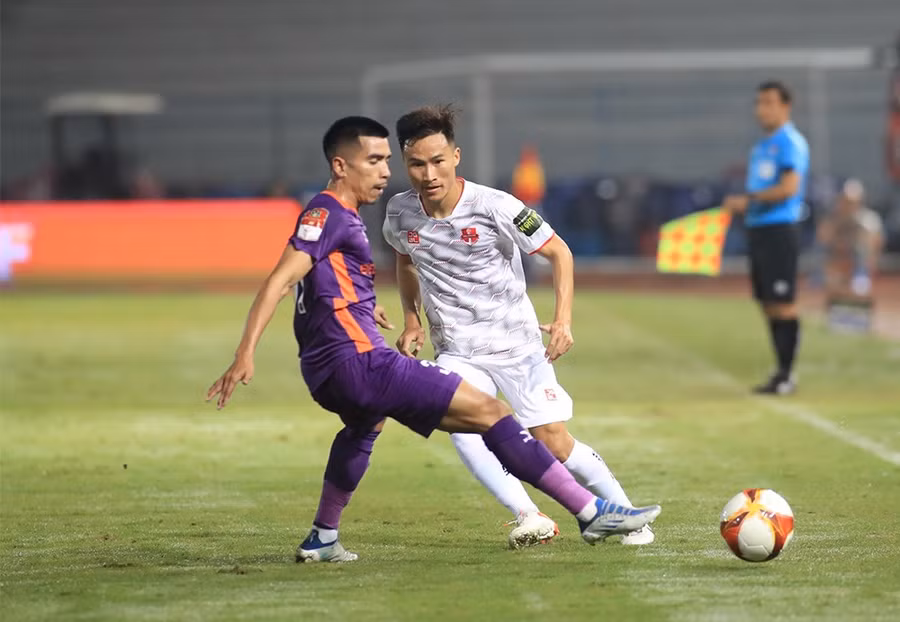 Hải Phòng trong trận hoà Bình Dương 2-2. Ảnh: VPF
