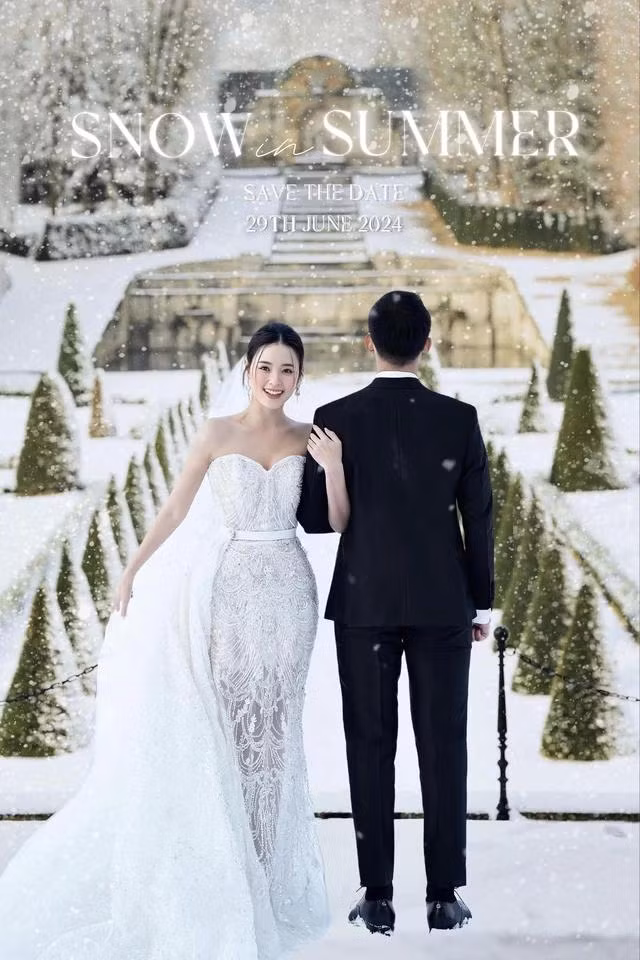 Midu cười rạng rỡ khi diện váy cưới, sánh đôi cùng người bạn đời