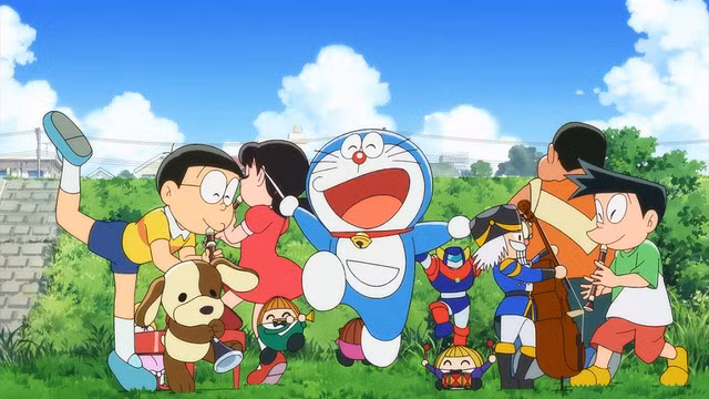 Phim hoạt hình về mèo máy Doraemon, Nobita cùng nhóm bạn