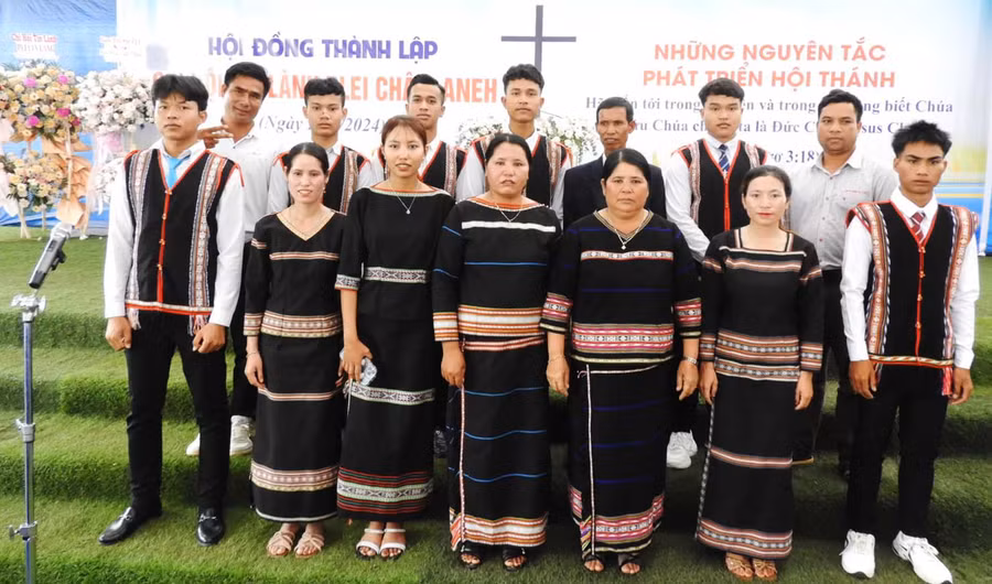 Chi hội Tin lành Plei Châm Aneh là chi hội thứ 72 được chính thức thành lập tại tỉnh Gia Lai trực thuộc Hội thánh Tin lành Việt Nam (Miền Nam). Ảnh: T.N