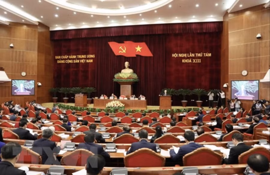 Hội nghị Trung ương 8, khóa XIII. Ảnh: Phương Hoa/TTXVN
