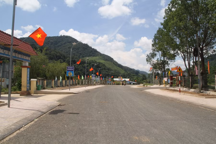 Cơ sở hạ tầng tại xã Kon Pne (huyện Kbang) hôm nay đã có nhiều đổi thay. Ảnh: Hoàng Hoài