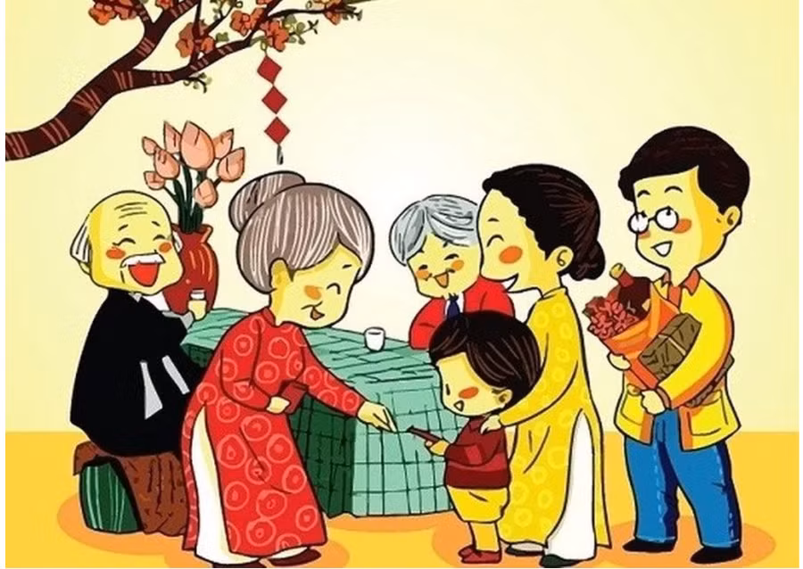Tục lì xì-nét đẹp văn hóa độc đáo Á Đông trong dịp Tết Nguyên đán. Ảnh: Minh họa