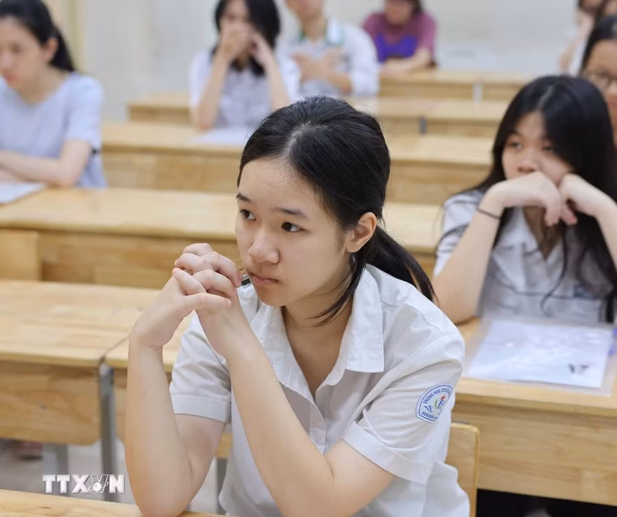 Thí sinh tham dự kỳ thi tuyển sinh vào lớp 10 năm học 2024-2025. (Ảnh minh họa: Thanh Tùng/TTXVN)