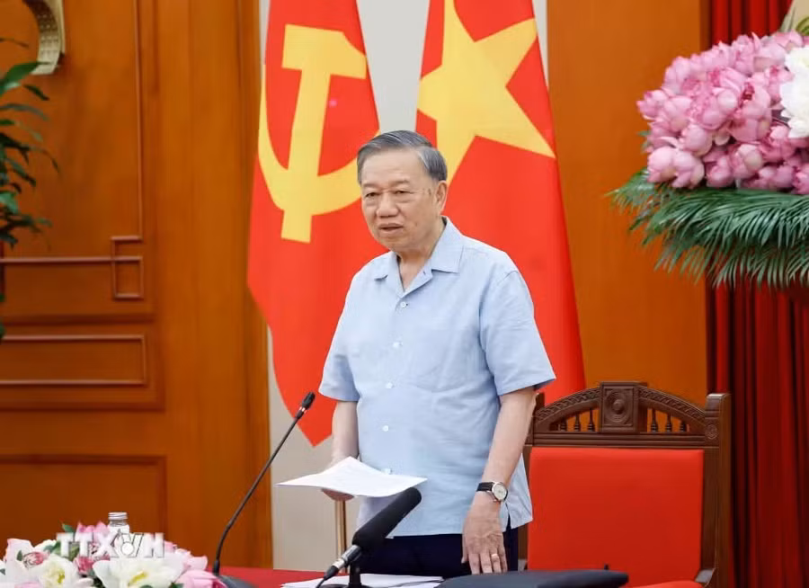 Tổng Bí thư, Chủ tịch nước Tô Lâm phát biểu. Ảnh: Thống Nhất/TTXVN