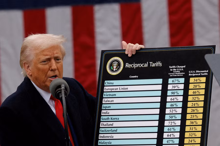Tổng thống Trump trong lần công bố thuế đối ứng ngày 2.4