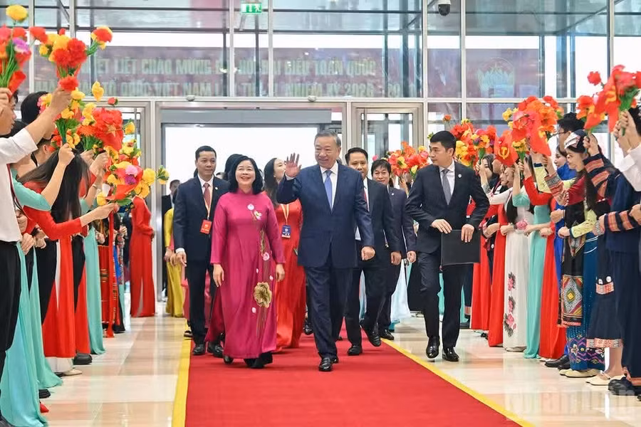 Tổng Bí thư, Chủ tịch nước Tô Lâm đến dự Đại hội.