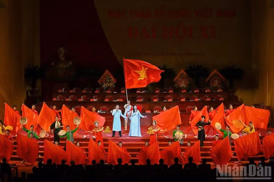 Một tiết mục văn nghệ chào mừng Đại hội.