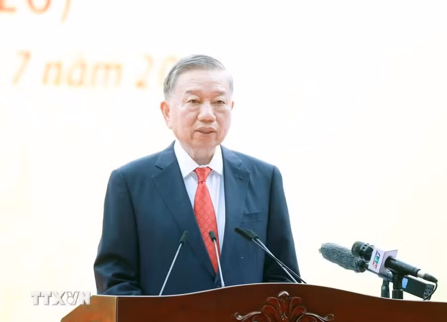 Tổng Bí thư, Chủ tịch nước Tô Lâm phát biểu. Ảnh: Thống Nhất/TTXVN