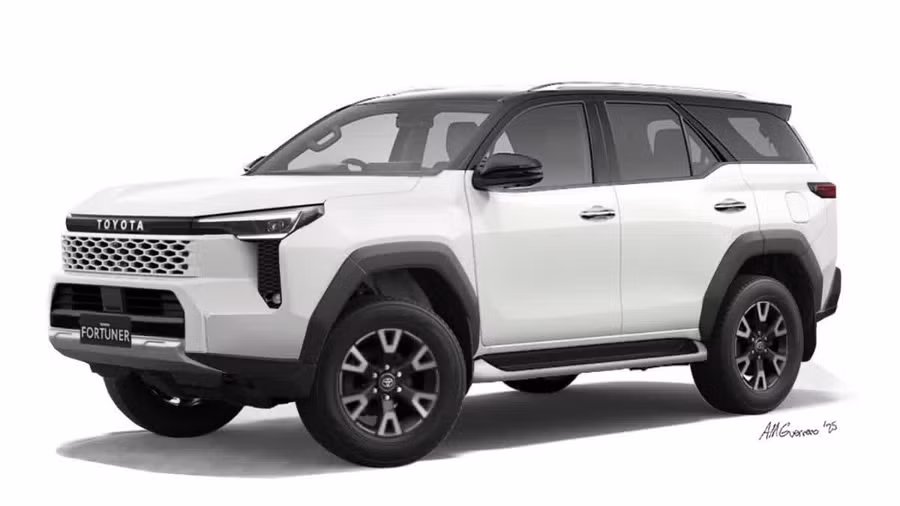 Một bản phác họa thiết kế của Toyota Fortuner thế hệ mới.