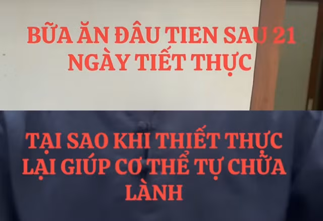 Các tiêu đề hướng người xem tới phương pháp "tiết thực để chữa bệnh". Ảnh: Chụp màn hình