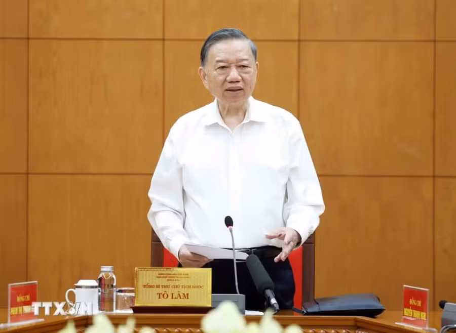 Tổng Bí thư, Chủ tịch nước Tô Lâm phát biểu. Ảnh: Thống Nhất/TTXVN
