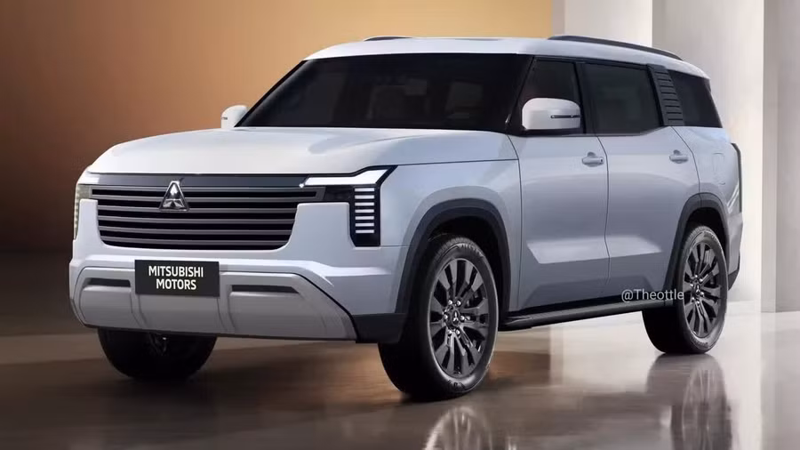 Bản dựng đồ họa dự đoán thiết kế của Mitsubishi Pajero mới. Ảnh: Theottle