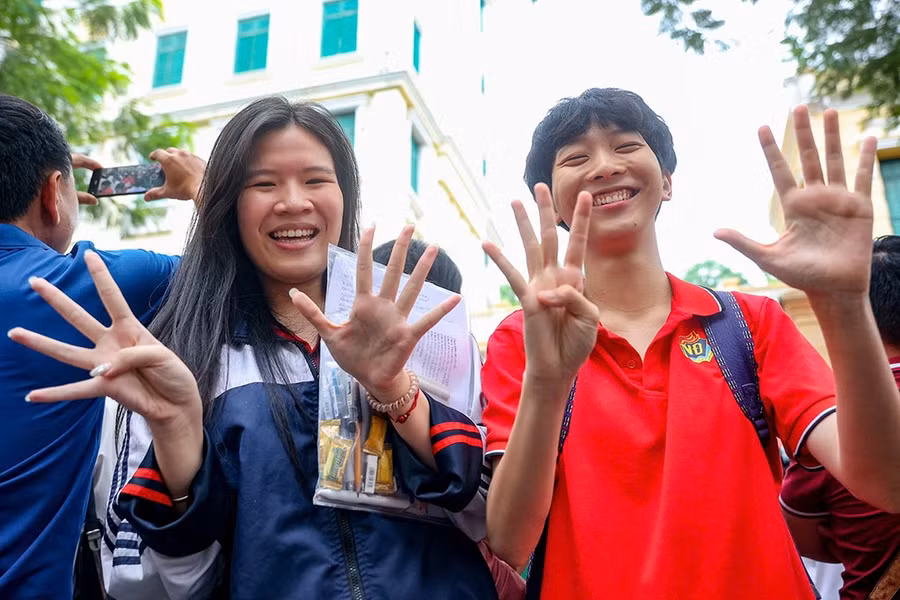 Thí sinh dự thi tốt nghiệp THPT 2026 tại Hà Nội. Ảnh TUẤN MINH