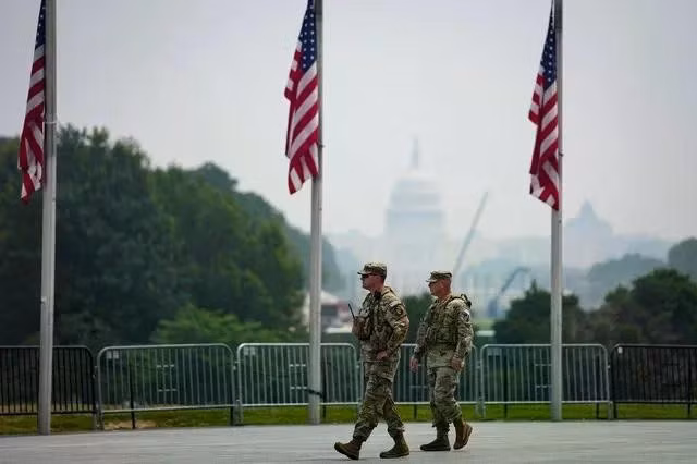 Trời mù tại Washington D.C ngày 17.7 do khói cháy rừng Canada. Ảnh: REUTERS