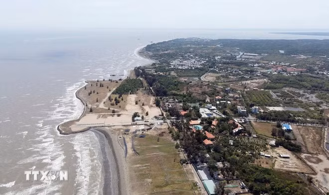 Dự án Khu đô thị lấn biển Cần Giờ có quy mô 2.870ha, tọa lạc tại cửa biển xã Long Hòa và thị trấn Cần Thạnh (huyện Cần Giờ, Thành phố Hồ Chí Minh). (Ảnh: Tiến Lực/TTXVN)