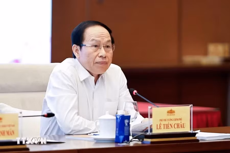 Phó Thủ tướng Lê Tiến Châu phát biểu. (Ảnh: Doãn Tấn/TTXVN)