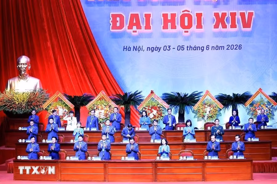 Đoàn Chủ tịch điều hành Đại hội. Ảnh: Tuấn Anh/TTXVN