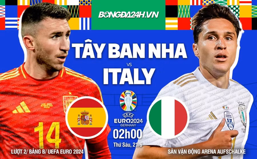 Tây Ban Nha và Italia là cuộc đối đầu nhiều duyên nợ giữa 2 ông lớn của bóng đá thế giới. Ảnh: Bongda24h
