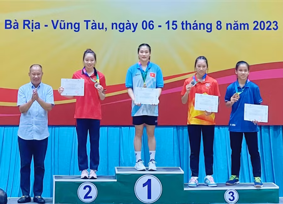 Lê Thị Nhi đã giành tấm huy chương vàng duy nhất cho đoàn Gia Lai ở giải đấu năm nay. Ảnh: Huy Hoàng
