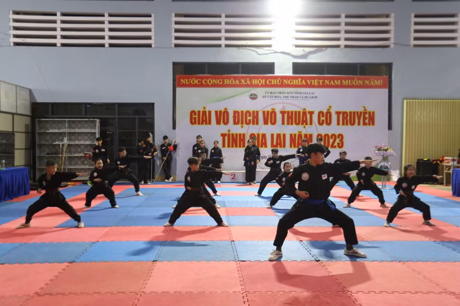 Các VĐV sẽ tranh tài ở nội dung quyền và đối kháng. Ảnh: Văn Ngọc Các VĐV sẽ tranh tài ở nội dung quyền và đối kháng. Ảnh: Văn Ngọc