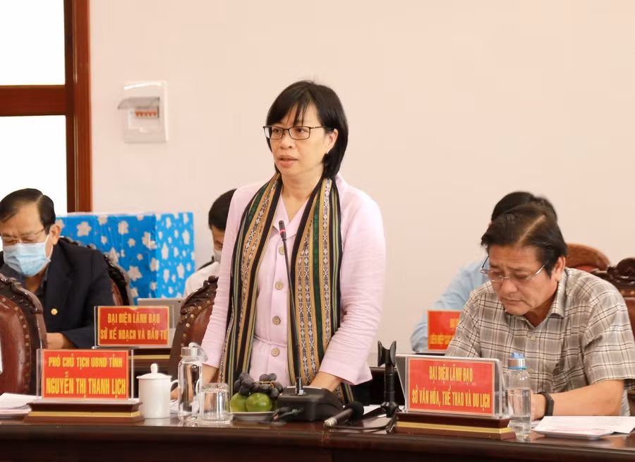 Phó Chủ tịch UBND tỉnh Nguyễn Thị Thanh Lịch được giao điều hành toàn bộ công việc UBND tỉnh. Ảnh: P.V