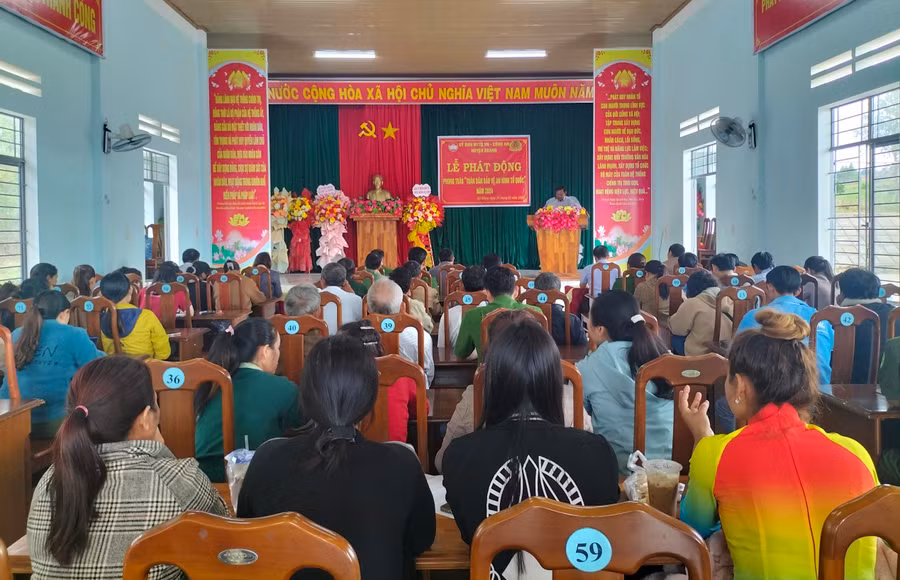 Quang cảnh buổi lễ phát động. Ảnh: Minh Ngân