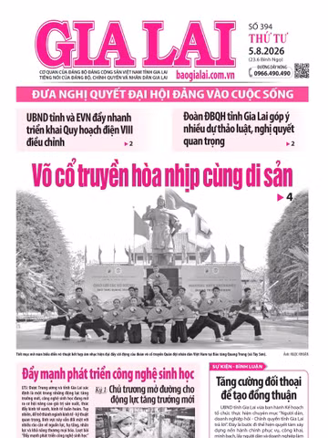 Báo Gia Lai số thứ tư ngày 5-8-2026