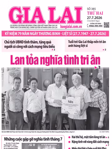 Báo Gia Lai số thứ hai ngày 27-7-2026