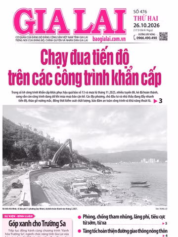 Báo Gia Lai số thứ hai ngày 26-10-2026