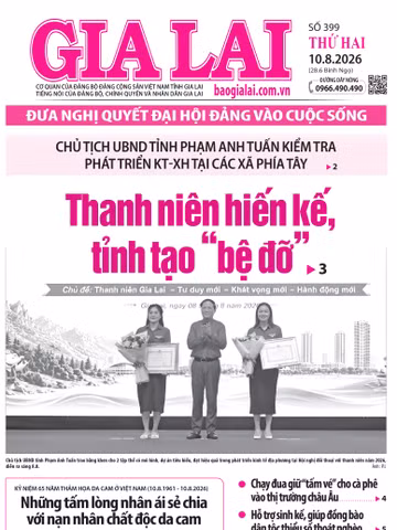Báo Gia Lai số thứ hai ngày 10-8-2026
