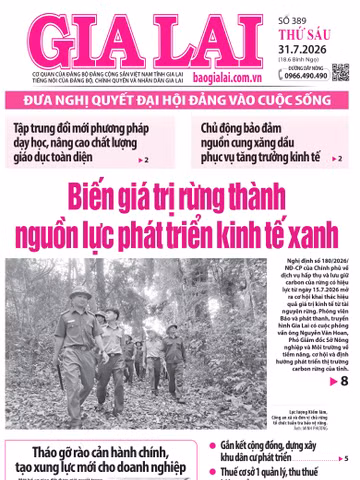 Báo Gia Lai số thứ sáu ngày 31-7-2026