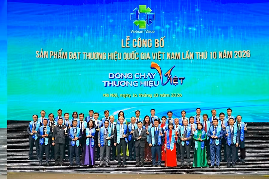 Các doanh nghiệp được vinh danh Thương hiệu quốc gia năm 2026. Ảnh: Báo Công Thương