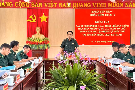 Bộ Tư lệnh Bộ đội Biên phòng kiểm tra xây dựng chính quy tại Đồn Cửa khẩu Lệ Thanh