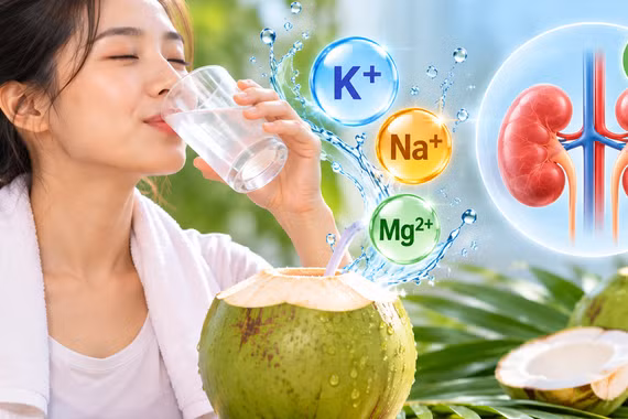 Nước dừa tốt cho sức khỏe, người bệnh thận lưu ý gì khi uống?