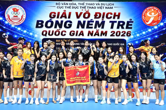 Đội nữ U20 Gia Lai giành huy chương vàng tại Giải vô địch bóng ném trẻ quốc gia 2026